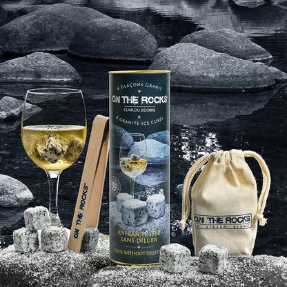 Coffret Glaçons en Granit & Pince, Rafraîchir sans Diluer - On The Rock