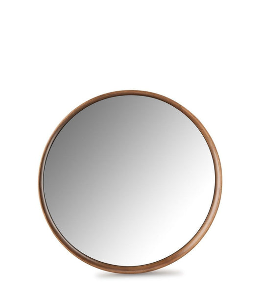 Miroir Rond en Noyer Laoul D.80 cm - Athezza