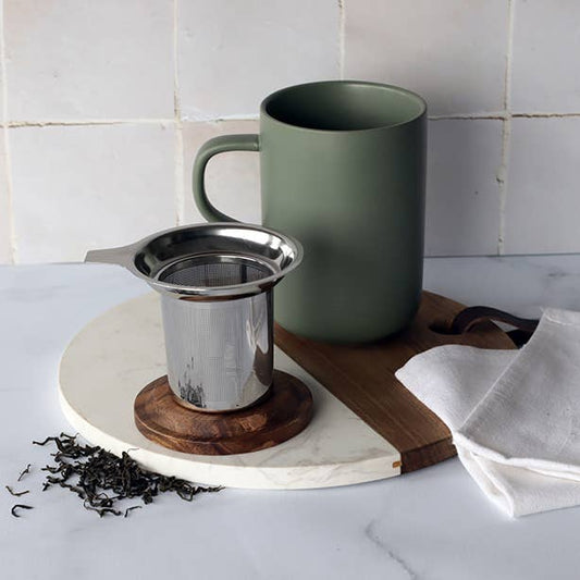 Mug Tisanière en Grès et Filtre en Inox 475 ml - Ogo Living