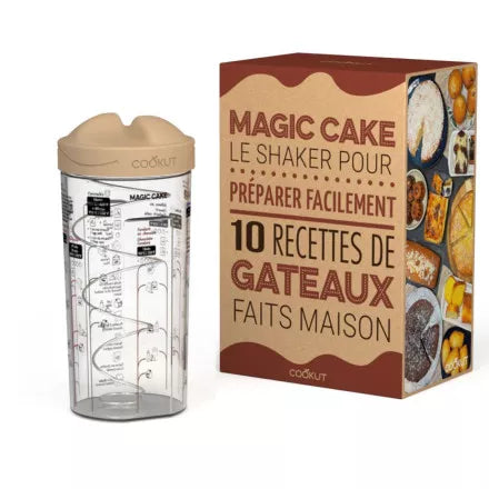 Coffret Magic Cake Shaker & 10 Recettes de Gâteaux Faciles - Cookut