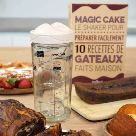 Coffret Magic Cake Shaker & 10 Recettes de Gâteaux Faciles - Cookut