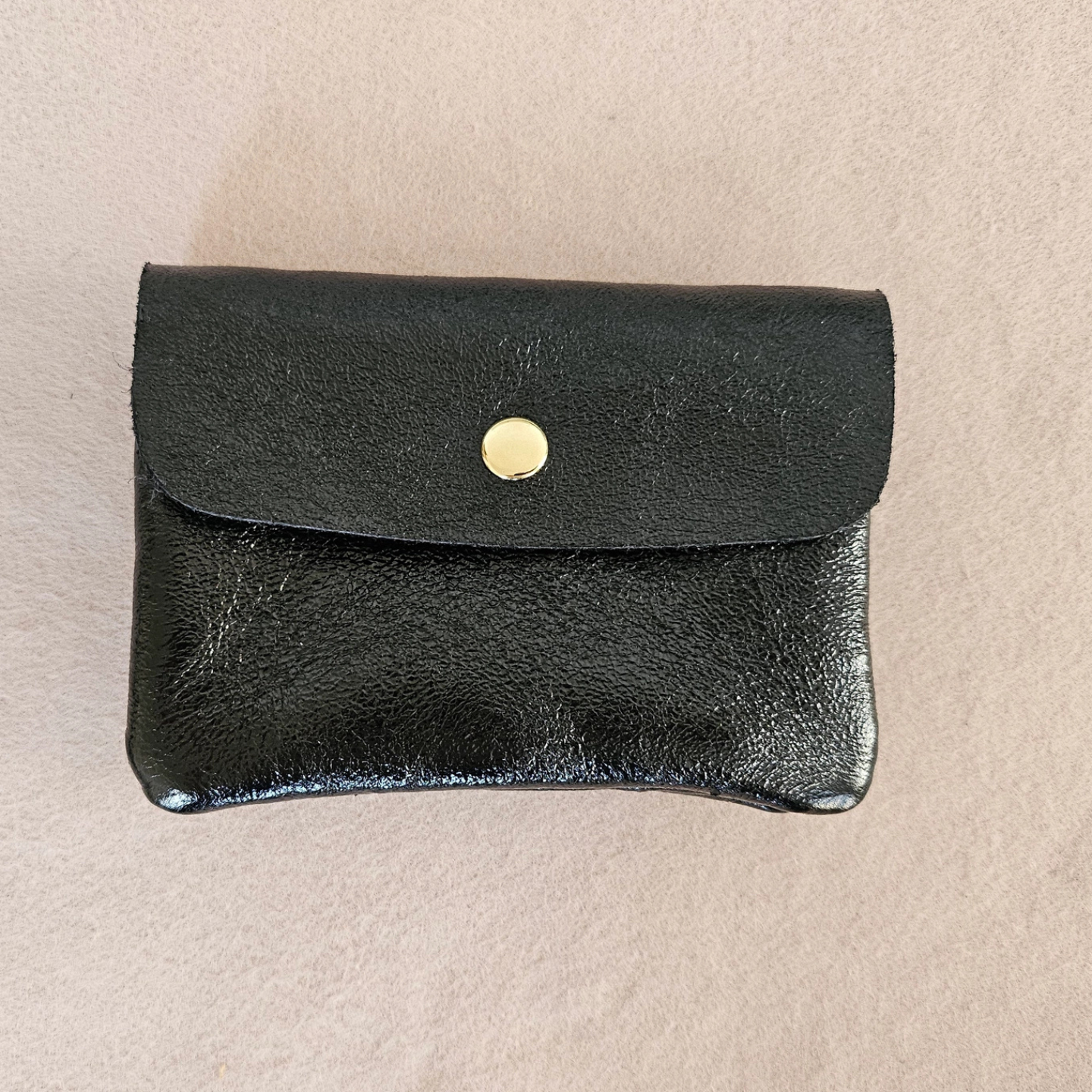 Porte-Monnaie en Cuir de Vachette Métallisé 11x8 cm