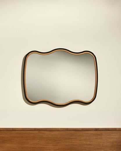 Miroir Noto 3 Vagues en Chêne 90x70 cm - Maison Sarah Lavoine