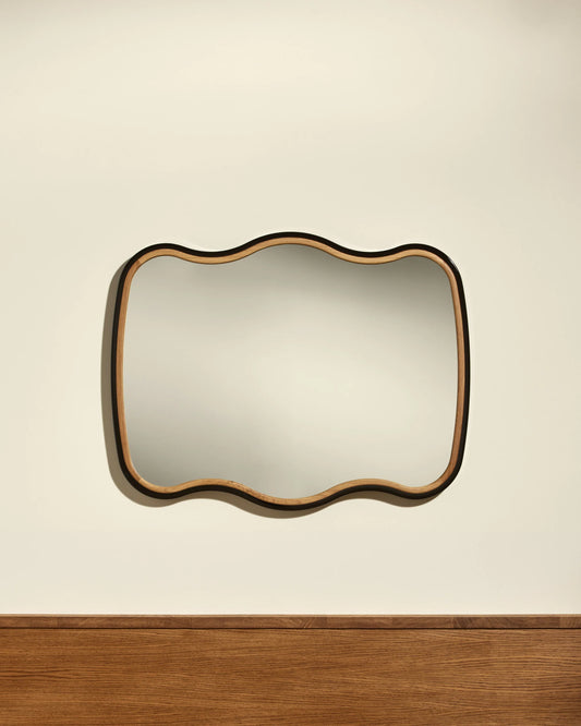 Miroir Noto 3 Vagues en Chêne 90x70 cm - Maison Sarah Lavoine
