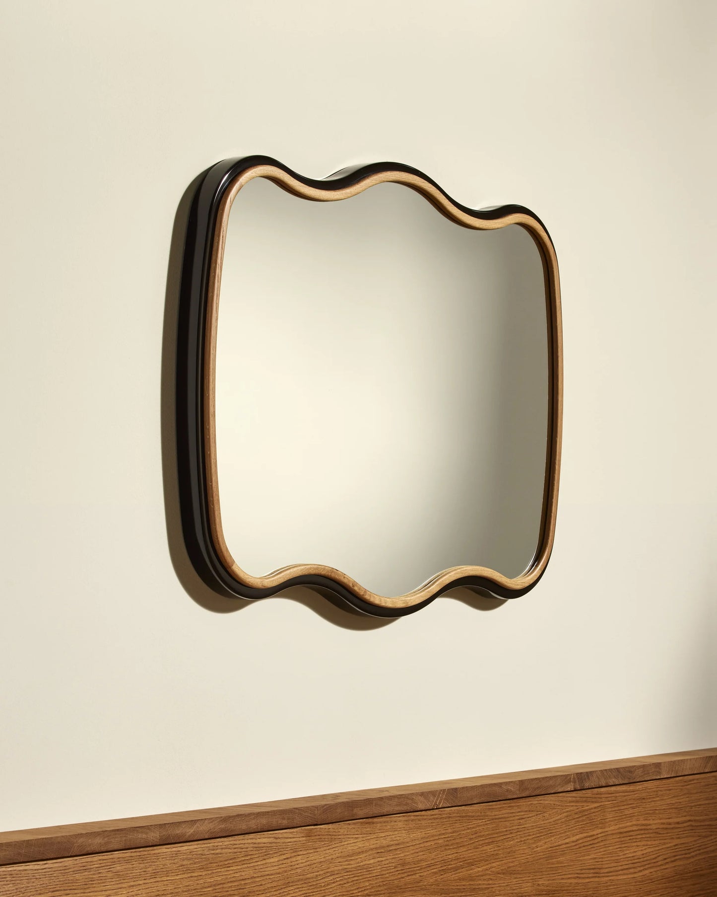 Miroir Noto 3 Vagues en Chêne 90x70 cm - Maison Sarah Lavoine