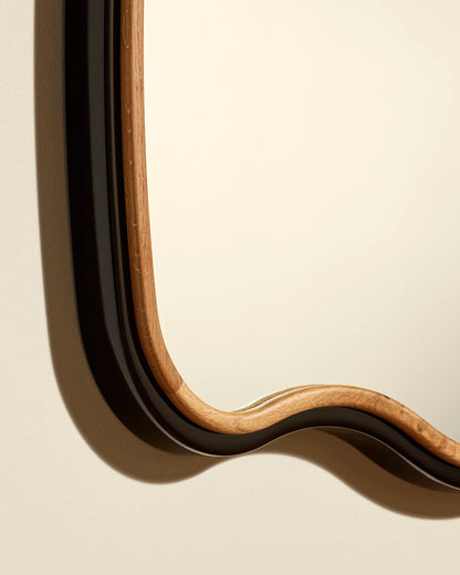 Miroir Noto 3 Vagues en Chêne 90x70 cm - Maison Sarah Lavoine