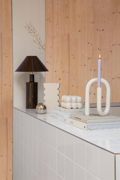 Bougeoir Tubo Beige L ou S - Zuiver