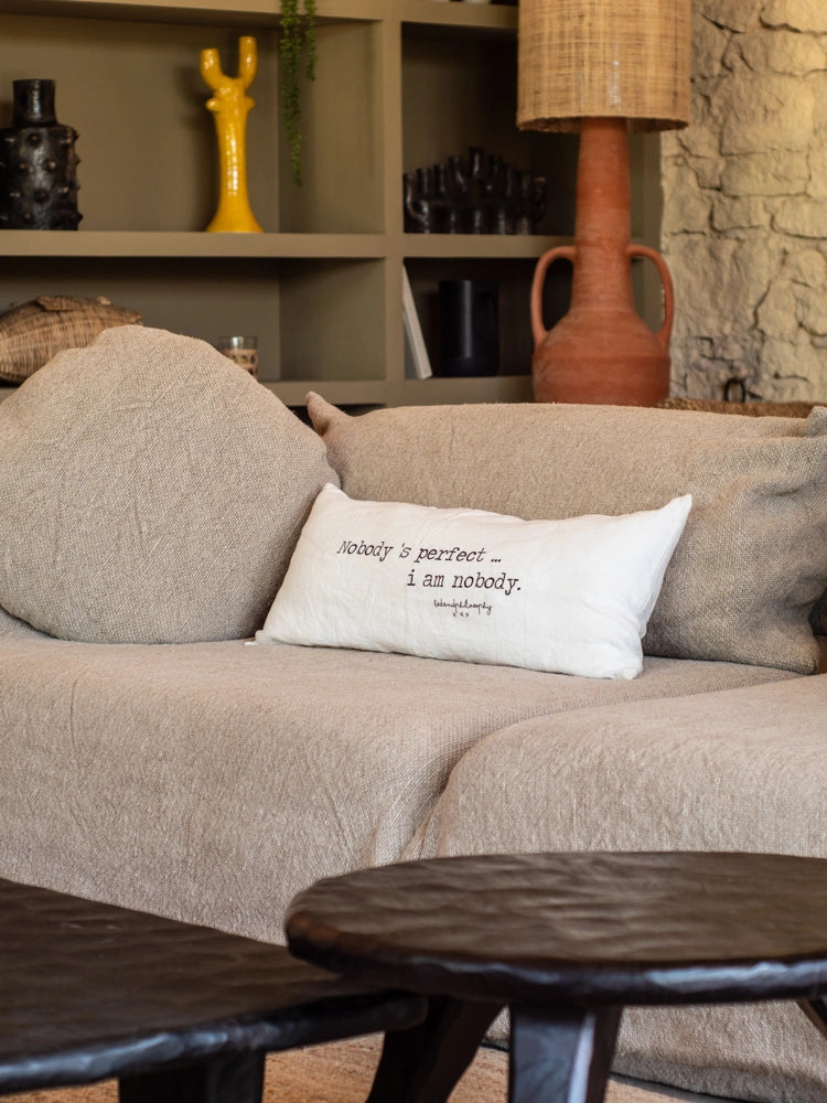 Coussin à Message Nobody - Bedandphilosphy