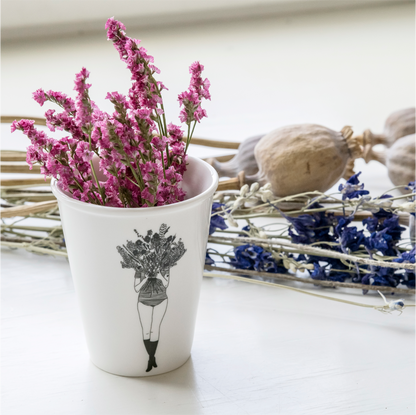 Tasse en Porcelaine "Bouquet" avec Illustration - Helen B