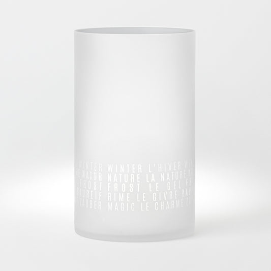 Lanterne en Verre Inscriptions Hivernales H.25 cm - Räder