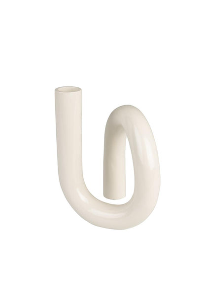 Bougeoir Tubo Beige L ou S - Zuiver