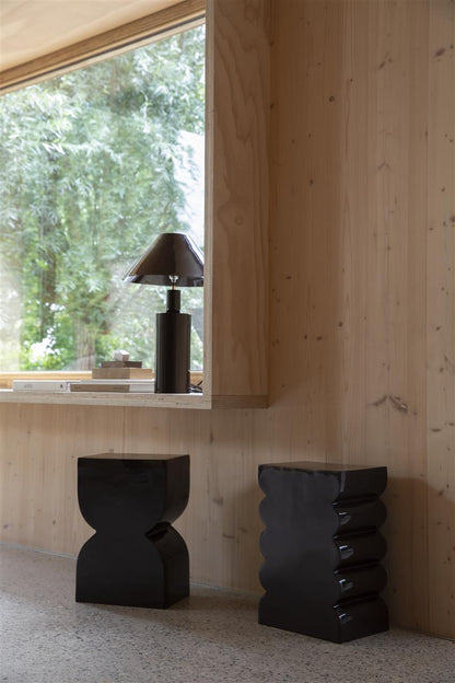 Tabouret Cones Beige Brillant en Aluminium - Zuiver