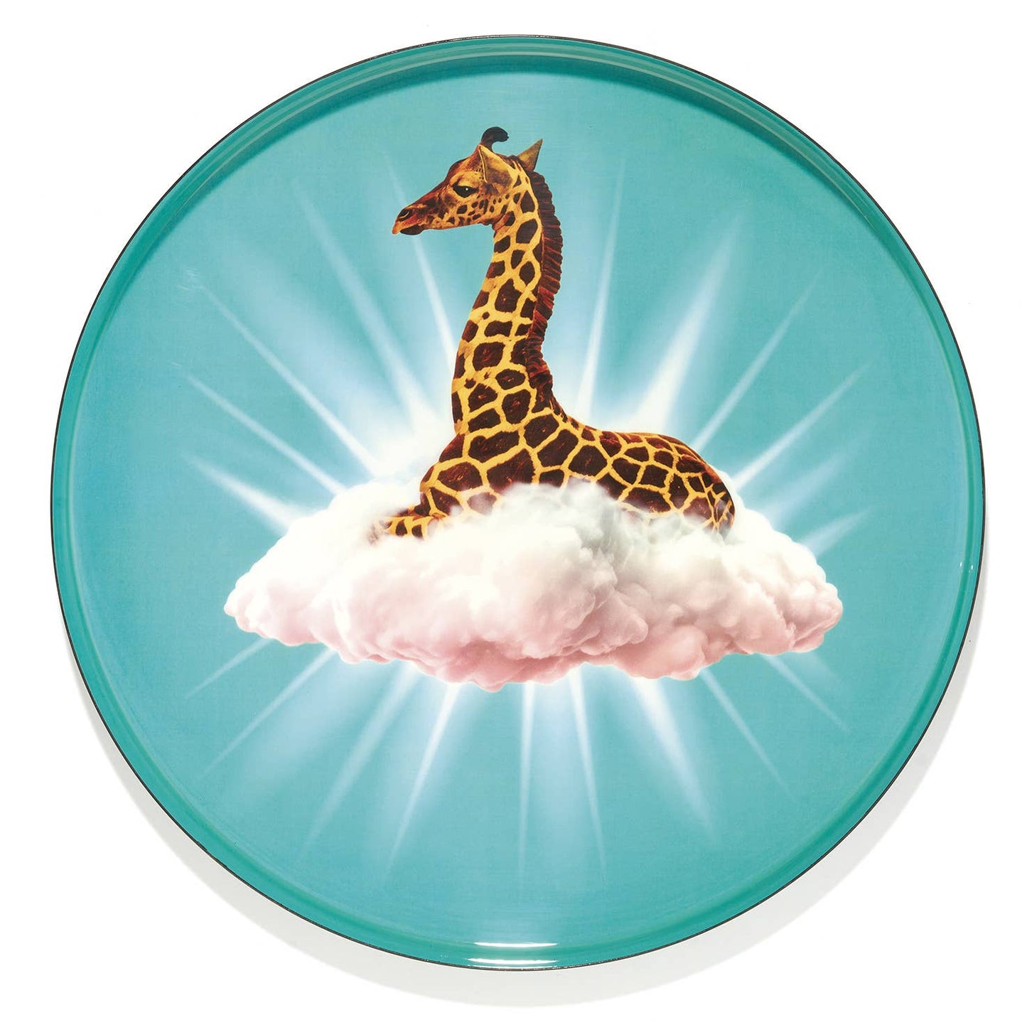 Plateau en Fer Rond Celestine D.33 cm - Gangzaï