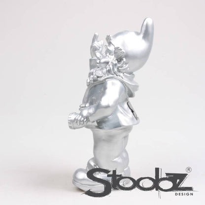 GNOME FUCK YOU SOLAIRE ARGENT 14X16X31 CM