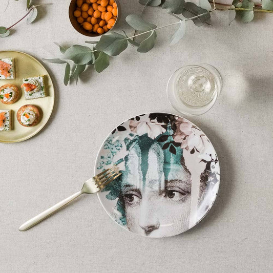Set de 4 Assiettes à Dessert en Porcelaine ALHAMBRA ø21 cm - Ibride