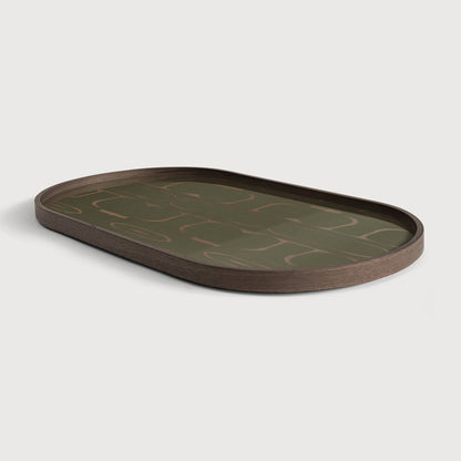 Plateau en Verre Ovale Second Nature Moss M - Ethnicraft