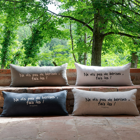 Coussin à Messages Bêtises - Bedandphilosphy