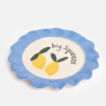 Set de 2 Assiettes de Citrons Pressés D.21 cm - Caroline Gardner