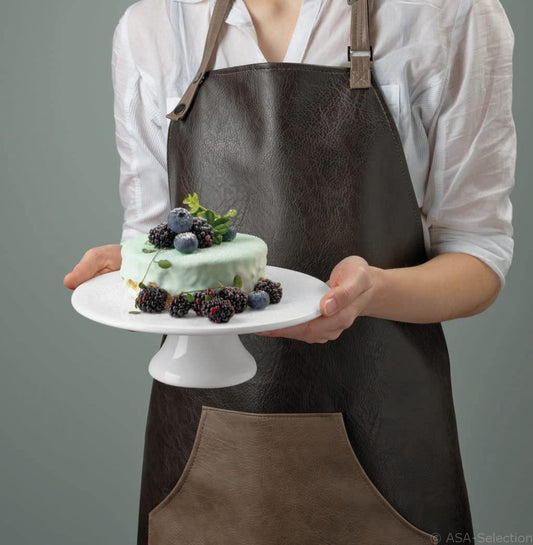 Tablier de Cuisine en Cuir Végan Brun - Asa