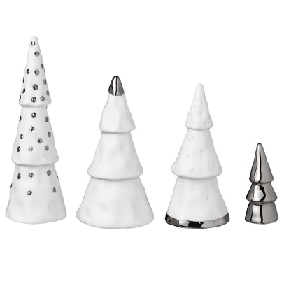 Forêt de Noël en Porcelaine, 4 Sapins - Räder