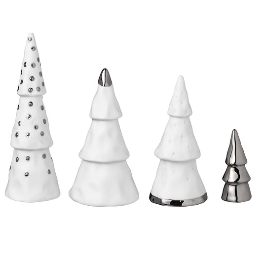 Forêt de Noël en Porcelaine, 4 Sapins - Räder