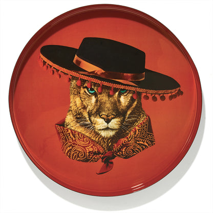 Plateau Rond Bandino en Métal D.33 cm - Gangzaï
