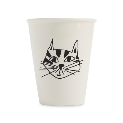 Tasse en Porcelaine "Kitty" Tête de Chat - Helen B