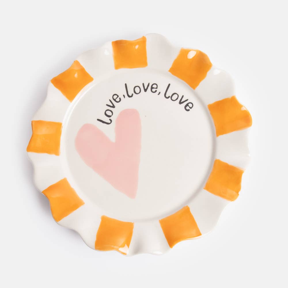 Set de 2 Assiettes Colorées Love, Love, Love  D.21 cm - Caroline Gardner