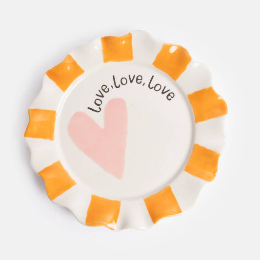 Set de 2 Assiettes Colorées Love, Love, Love  D.21 cm - Caroline Gardner