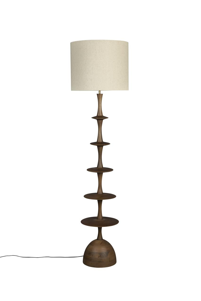 Lampadaire Disques Cath en Manguier Massif - DutchBone
