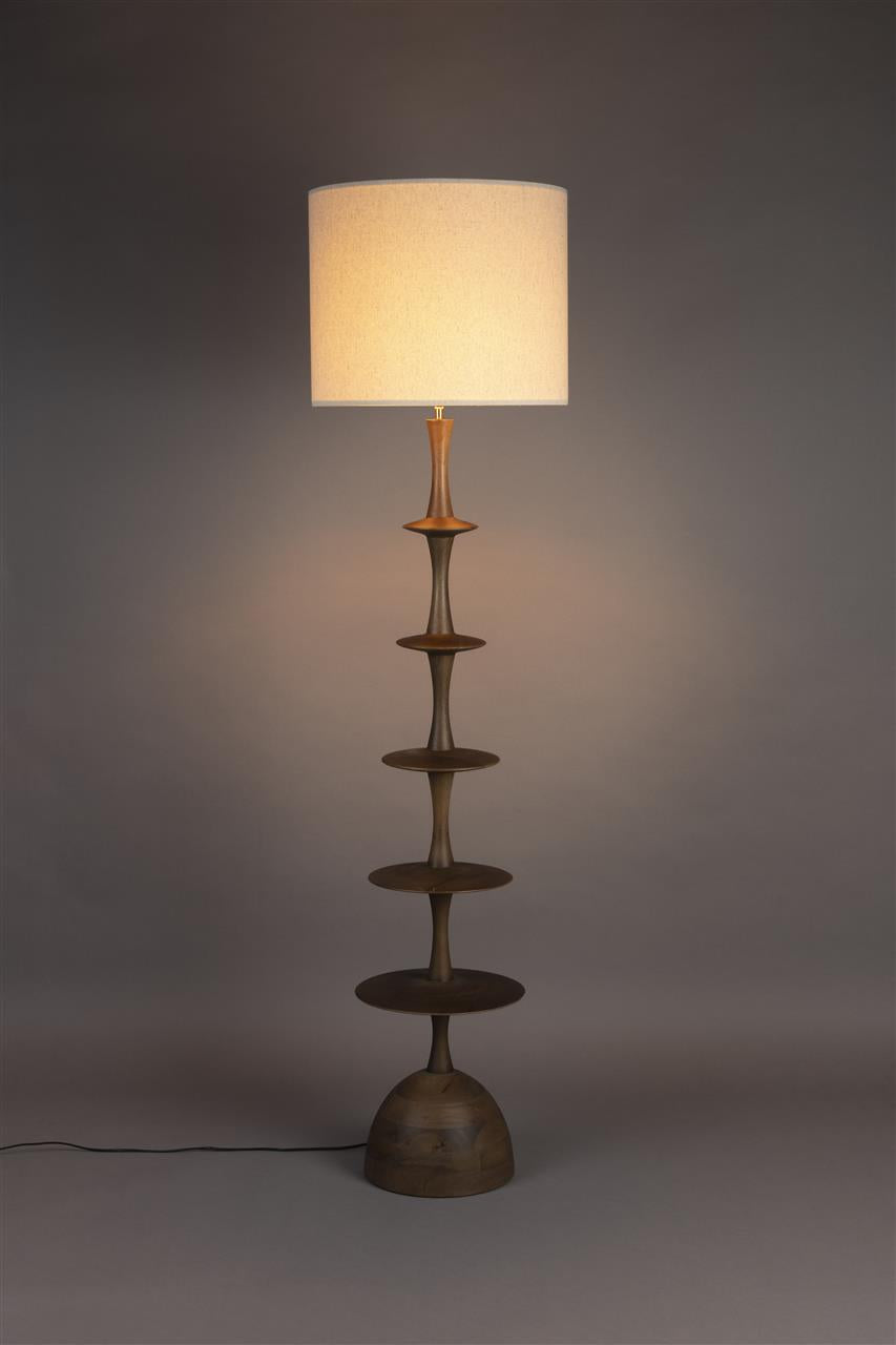 Lampadaire Disques Cath en Manguier Massif - DutchBone