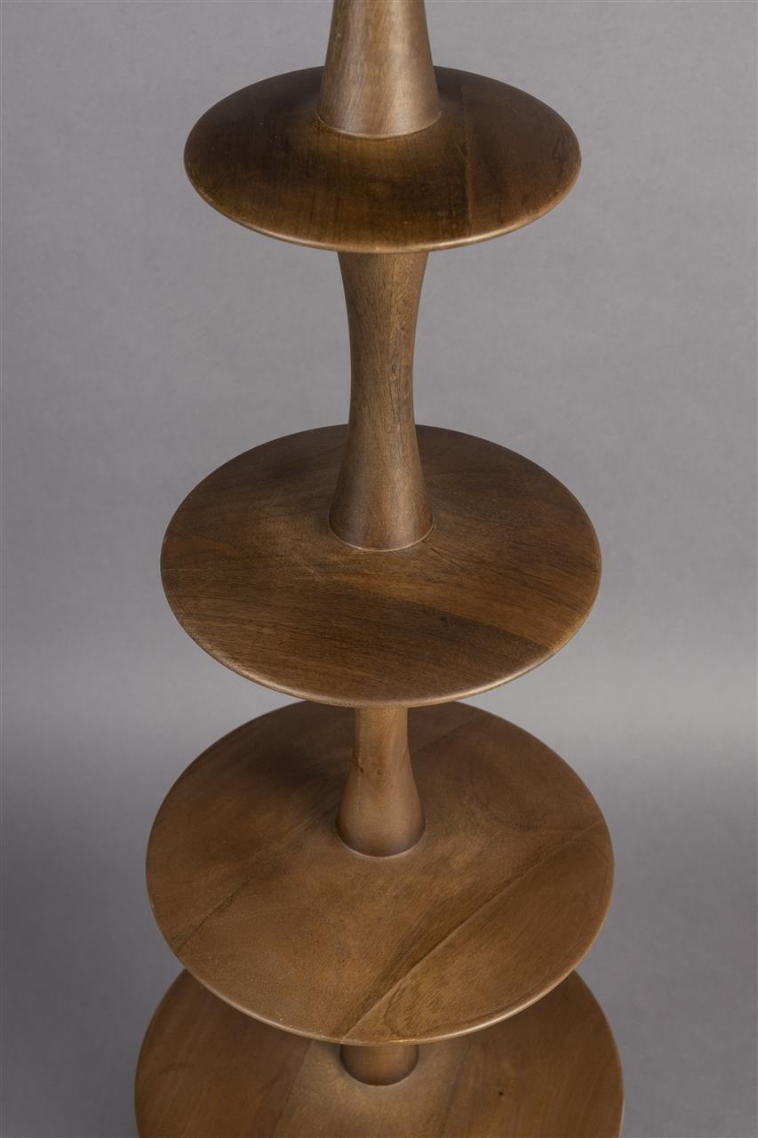 Lampadaire Disques Cath en Manguier Massif - DutchBone