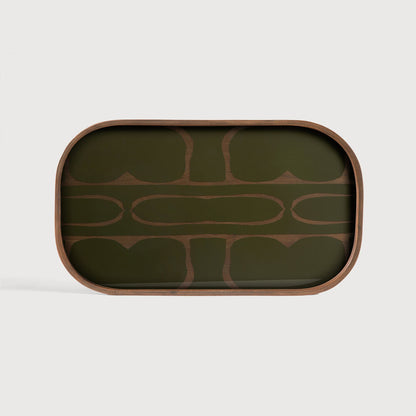 Plateau Rectangulaire en Verre Second Nature Moss - Ethnicraft