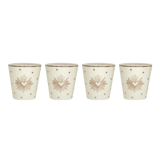 Set de 4 Verres en Faïence Fine "Ex-Voto" Coeur - Opjet