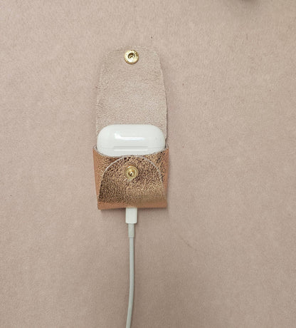 Étuis Porte-Écouteurs en Cuir Effet Métalique, Bijoux de Sac