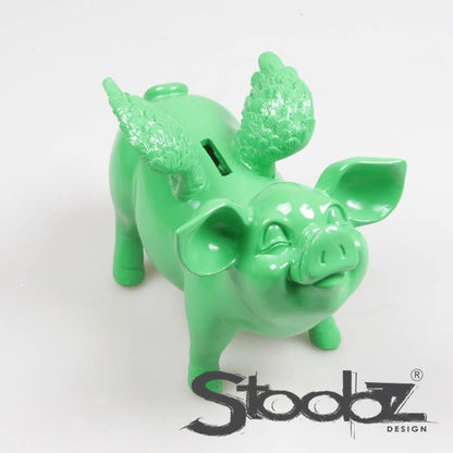 TIRELIRE COCHON AILÉ STOOBZ 14X25X15 CM | TIRELIRE |