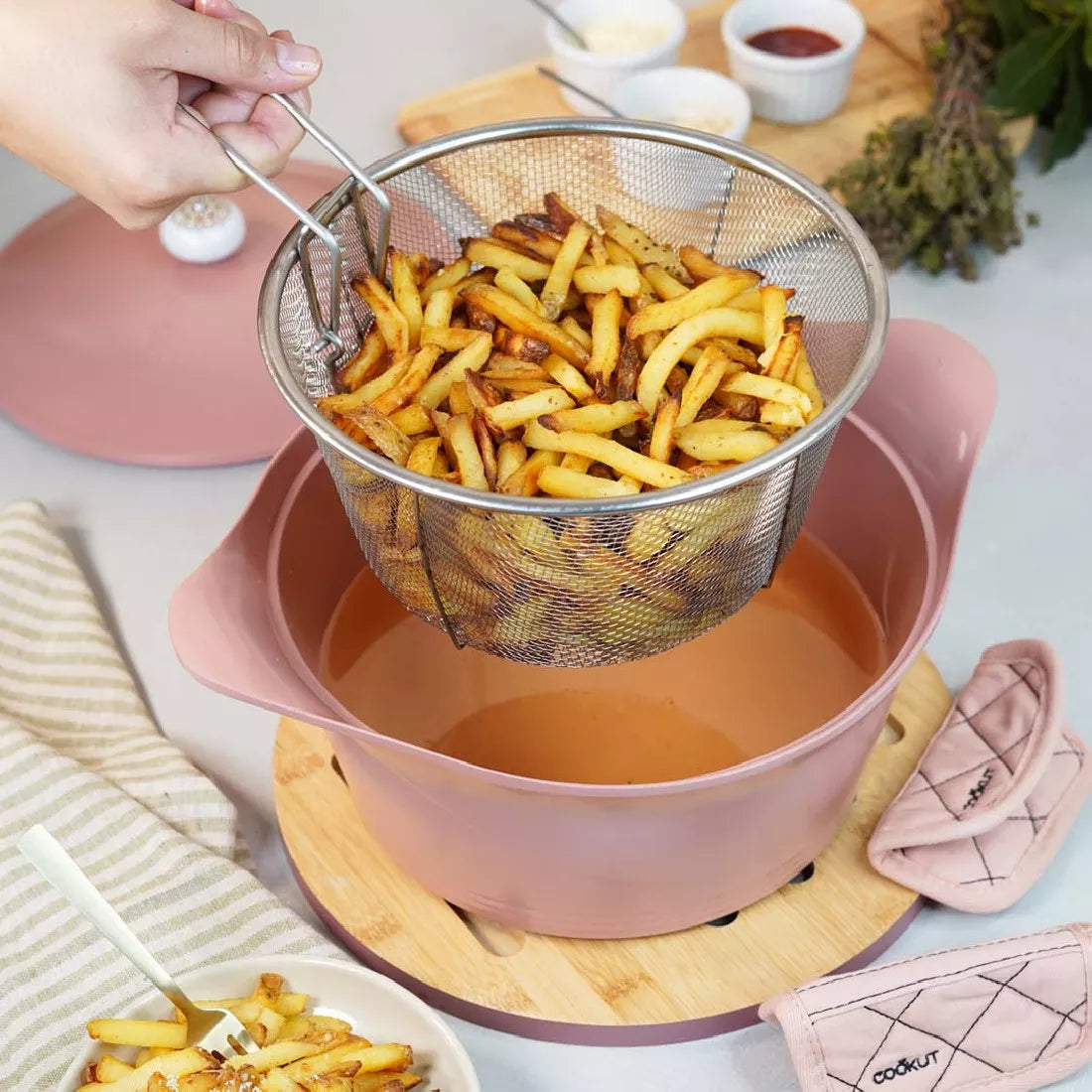 Panier cuisson et friture pour cocotte - Cookut