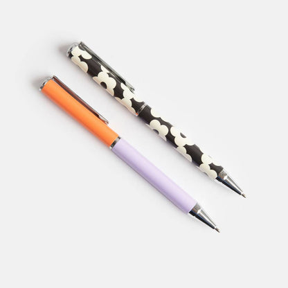 Ensemble de deux stylos en boîte Fleur & Lilas/Corail