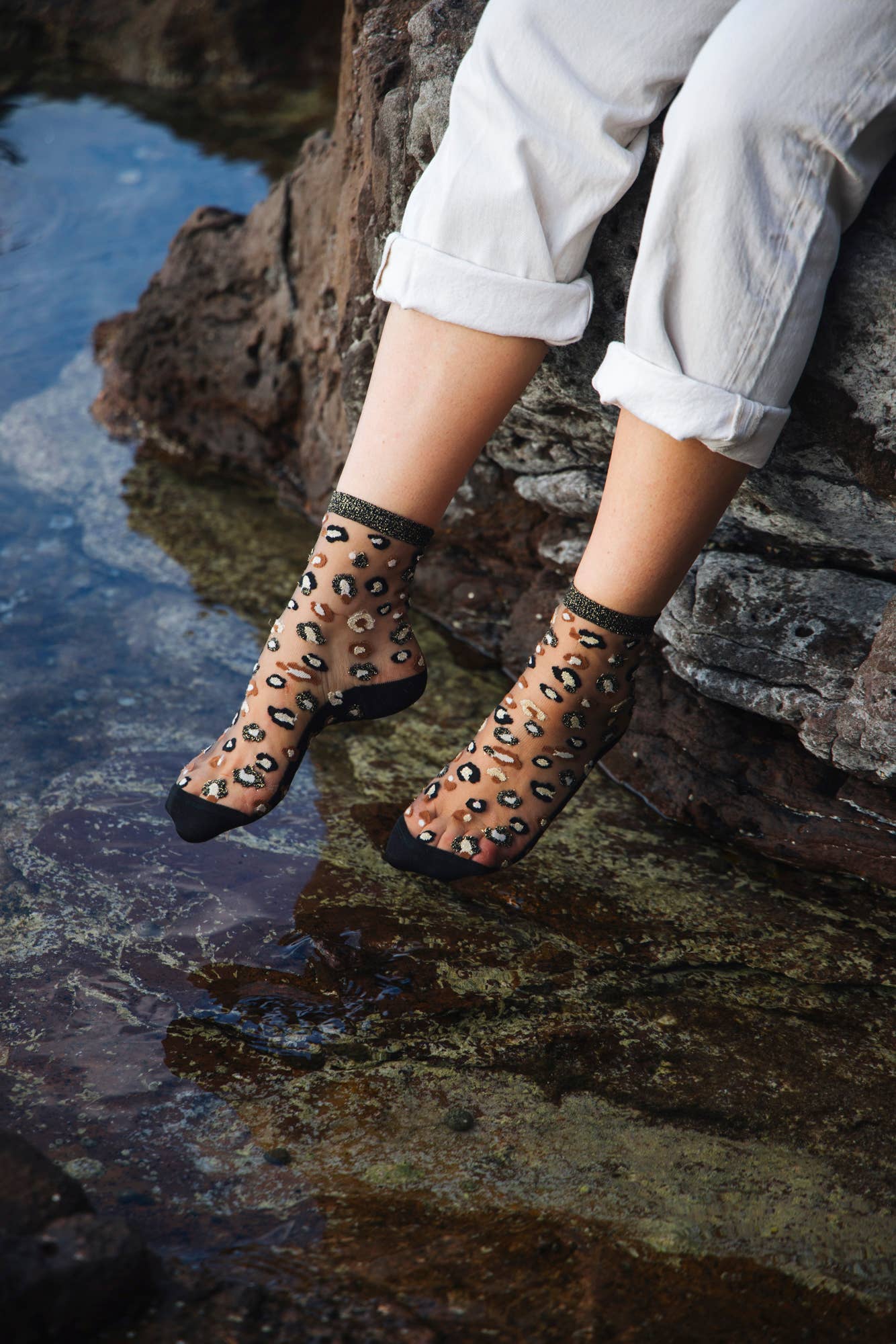 Chaussettes Transparentes Léopard 36/38 - Atelier St Eustache