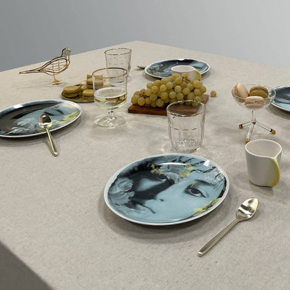 Set de 4 Assiettes à Dessert en Porcelaine River ø21 cm - Ibride