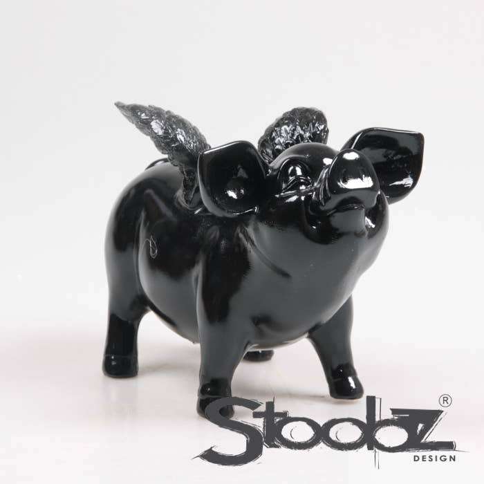 TIRELIRES AVEC AILES NOIR 14X25X15 CM