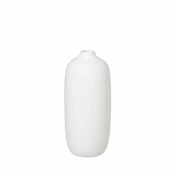 Vase Ceola Blanc en Céramique H.18xD.8 cm - Blomus