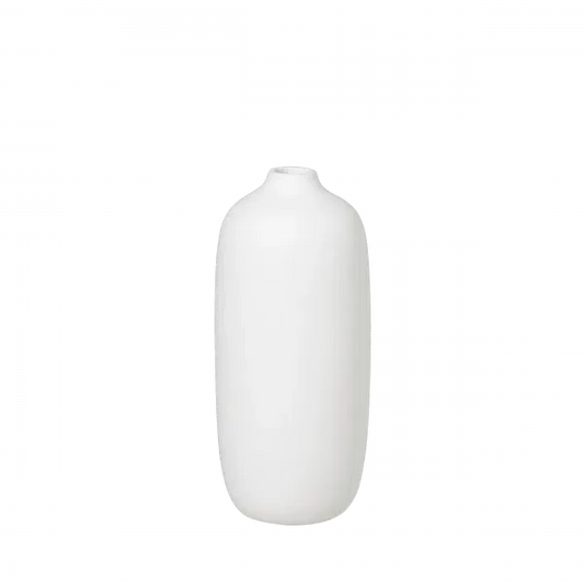 Vase Ceola Blanc en Céramique H.18xD.8 cm - Blomus