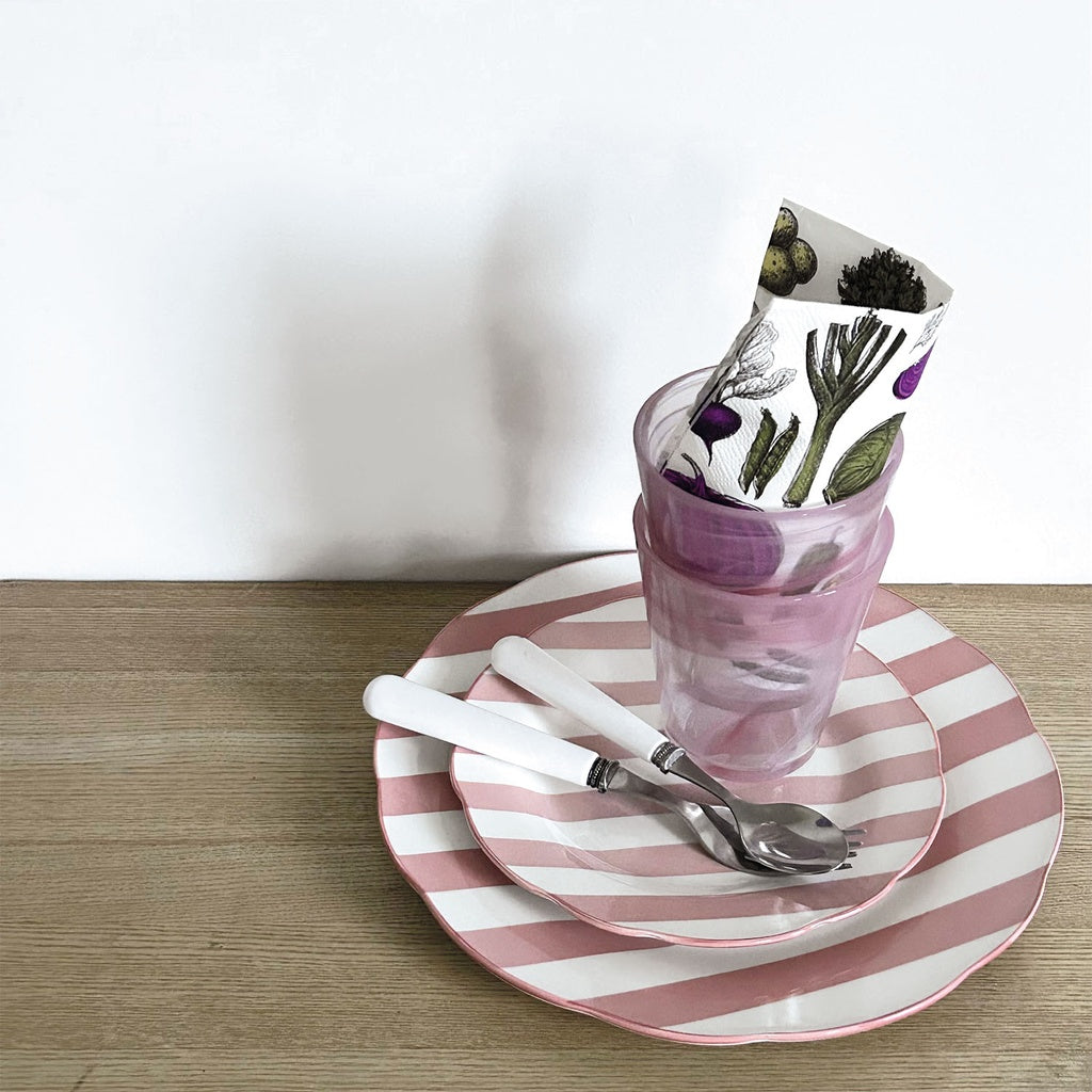 Assiettes Plates Céramique - Lot De 4, 25 Cm, Made In France, Résistantes, Micro-ondes Et Lave-vaisselle, Design élégant