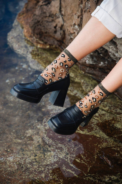 Chaussettes Transparentes Léopard 36/38 - Atelier St Eustache