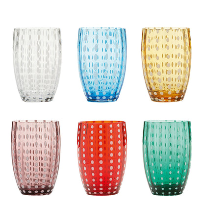 Set de 6 Gobelets en Verre Motif Perle - Zafferano