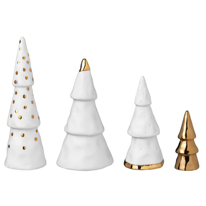 Forêt de Noël en Porcelaine, 4 Sapins - Räder