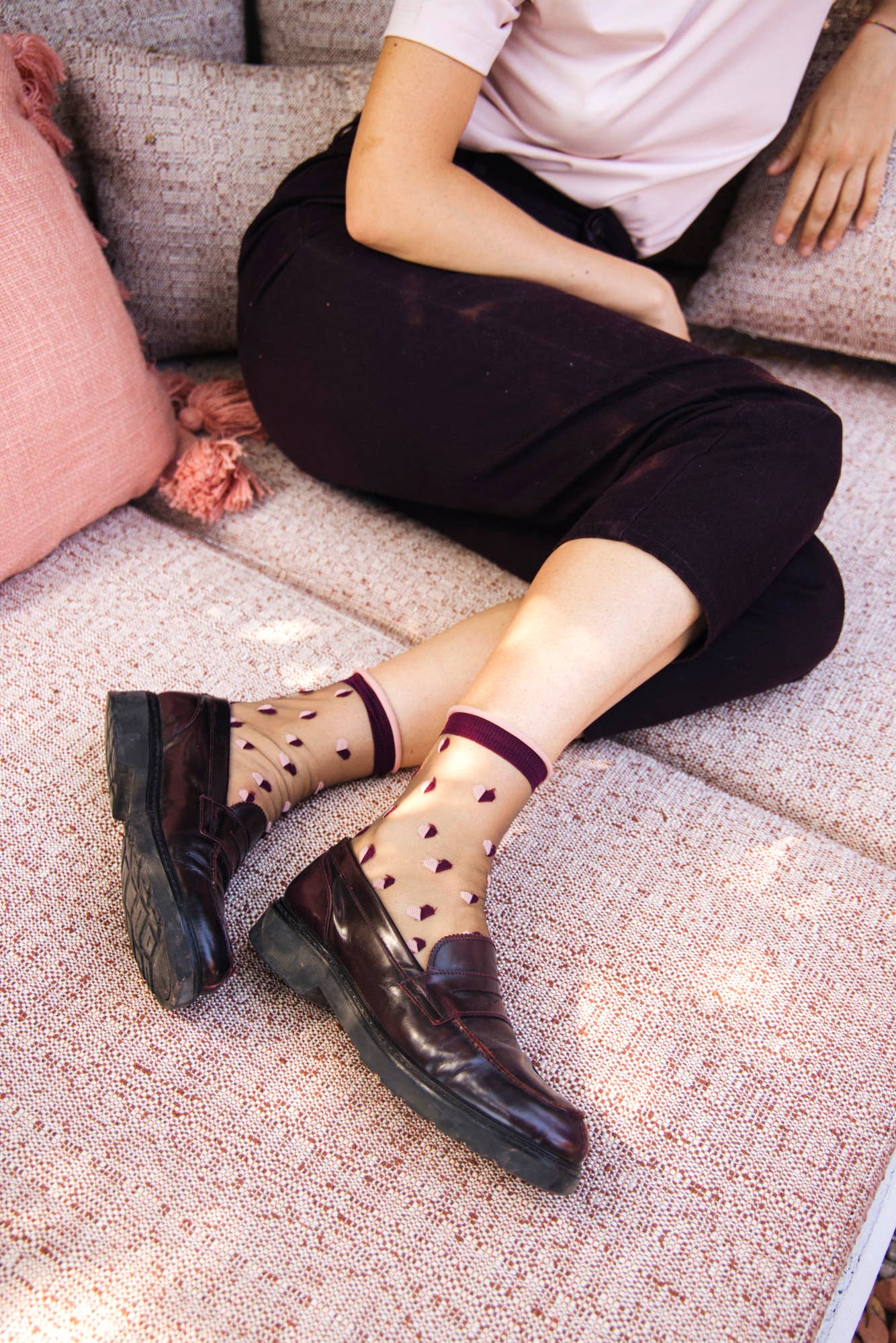 Chaussettes Transparentes Coeurs - Atelier St Eustache