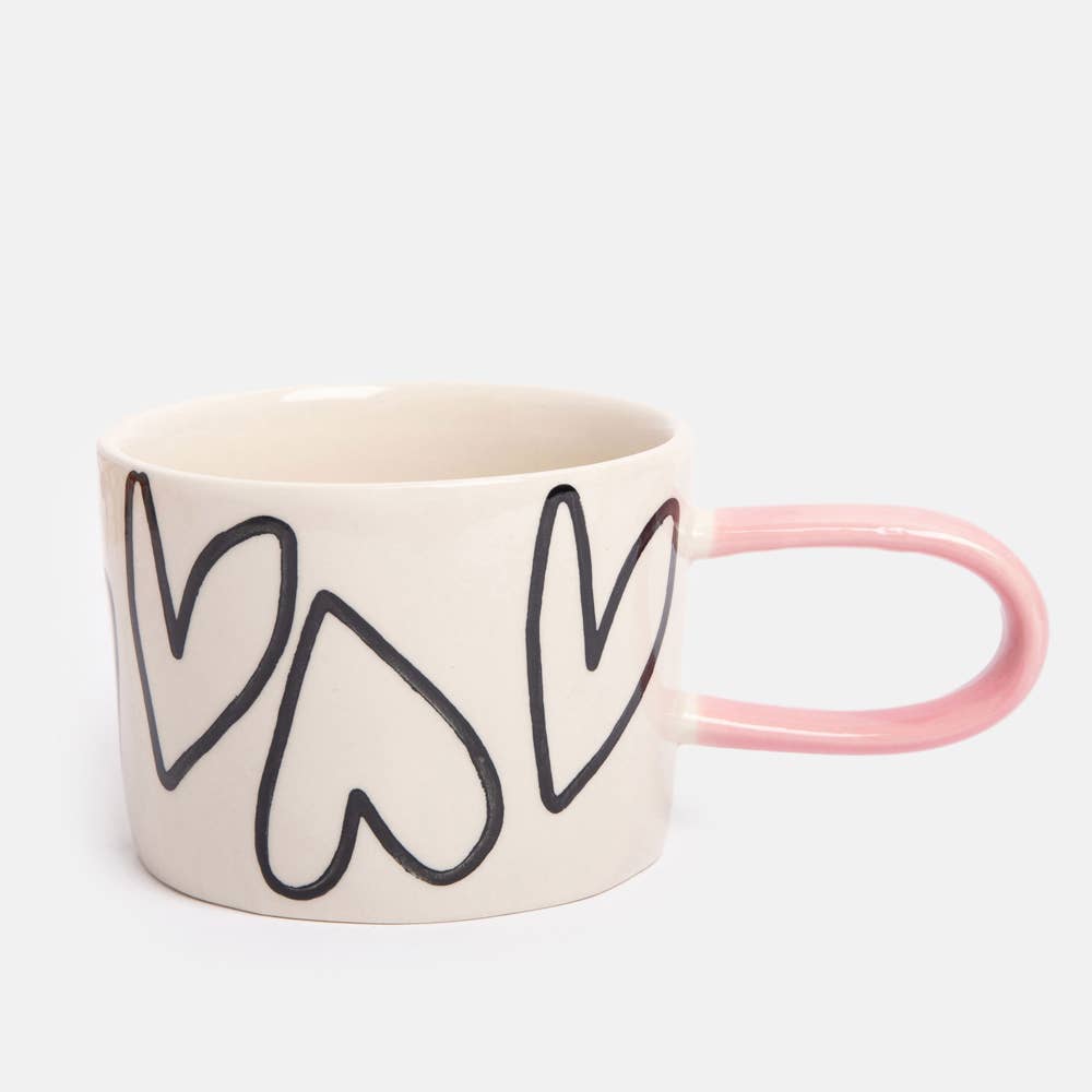 Mug en Céramique Grands Coeurs - Caroline Gardner