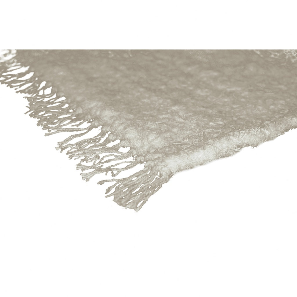 Tapis à Frange en Coton Projet Écru 70x140 cm - Opjet
